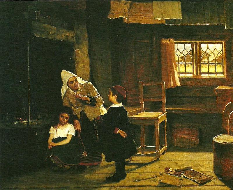 Ernst Josephson Sagoberatterskan France oil painting art